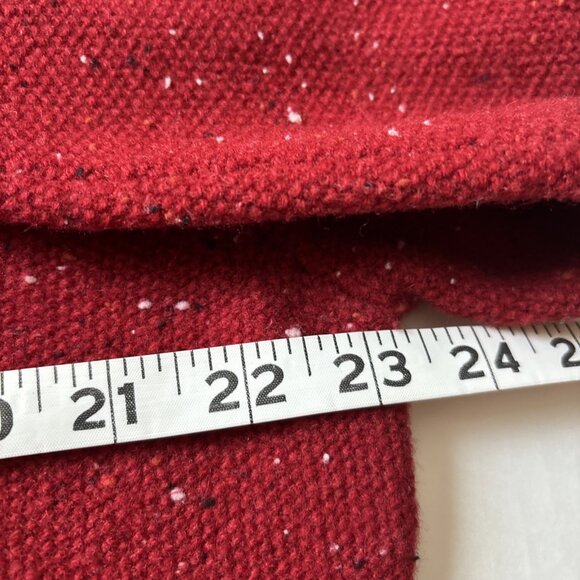 Jos A Bank Red Speckled V-neck Lambswool Sweater Size Large - Picture 5 of 7
